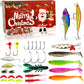 Christmas Fishing Lure Advent Calendar Blind Box Set with Minnow Popper Spoons