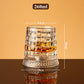 🥃50% OFF NOW! 360° Rotating Whiskey Glass Tumbler – Vintage Embossed Crystal Spinning Old Fashioned Glass, Luxury Rotatable Cocktail Glass for Bar, Home & Party