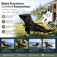 🥾 Adjustable Folding Chair – 3/4 Recline Positions, Leg Rest – Reinforced Carbon Steel, 300 lbs – 600D Oxford – Folds for Camping & Beach! 🛡️💨