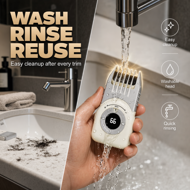 Washable hair clipper cutting head