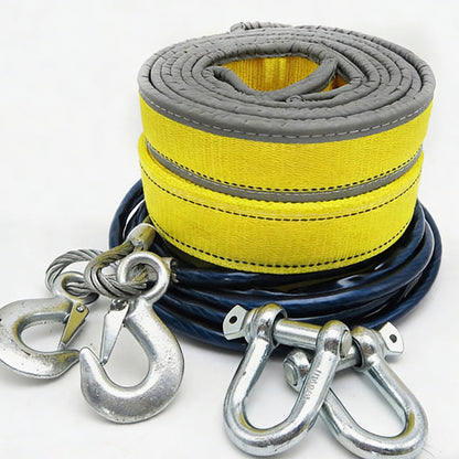 🏆 Last Day Special Price £10.99! 🎁4-Ton Tow Rope with U-Shackle Hooks