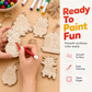DIY Christmas Wooden Ornaments Kit with Pens and Bells