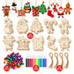 DIY Christmas Wooden Ornaments Kit with Pens and Bells