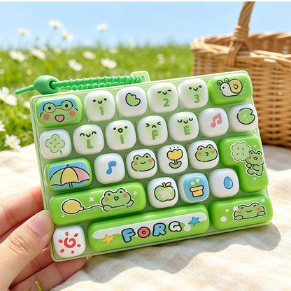 ⌨️ LIMITED-TIME 50% OFF! 🐱 Cute Keyboard Button Keychain Fidget Toy – Tactile Press, Animal Design, Portable ✨