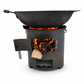 🔥55% OFF NOW! Careluxpro Heavy-Duty Carbon Steel Camping Stove – 3-in-1 Wood & Charcoal Burning Outdoor Combustion Stove, High-Draft Airflow Portable Camp Cooker for Camping, Backpacking & Outdoor Cooking