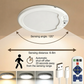 🥳2027 HOT SALE🥳💞50K+ SOLD! 💡✨ 50% OFF! Rechargeable Motion Sensor Ceiling Light – wireless, auto on/off, 3 colour temperatures & remote control. Light only when you need it! 🛡️✅