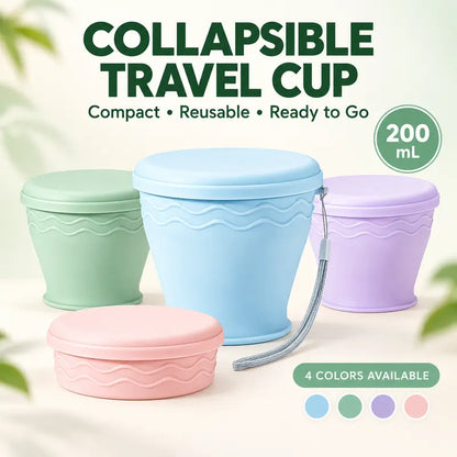 🥳2026 HOT SALE🥳💞50K+ SOLD!🍃 50% OFF!🥤 Collapsible Travel Cup – Compact & Easy to Carry💧