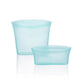 Reusable Silicone Zip Containers -Set of two (one large, one small)