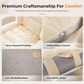 Winter Thickened Plush Integrated Heated Seat Cushion with Backrest Removable and Washable Warm Chair Pad for Office and Student Desk Chairs