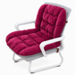 Winter Thickened Plush Integrated Heated Seat Cushion with Backrest Removable and Washable Warm Chair Pad for Office and Student Desk Chairs