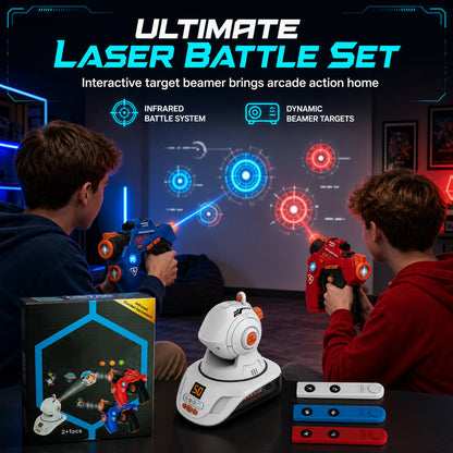 🔥50% OFF NOW! Kids Laser Tag Set with target projection, team mode, lights & sounds, active screen-free play 🎯🔫✨✅💥